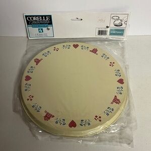Vintage Corningware Corelle Coordinates Burner Cover Set Of 4 Country 10" 8"